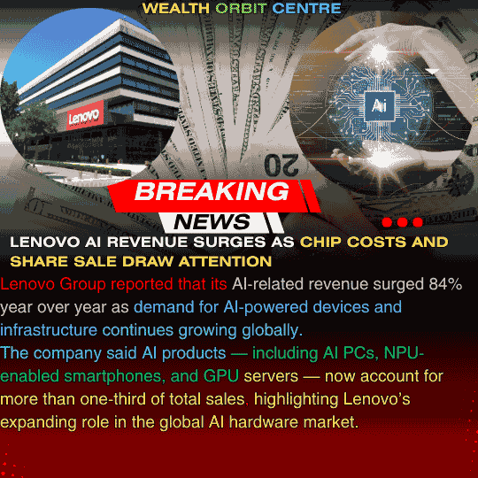 Lenovo AI Revenue Surges As Chip Costs And Share Sale Draw Attention Lenovo AI Revenue Surges As Chip Costs And Share Sale Draw Attention
